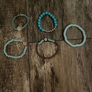 Bundle of Five Blue Girl’s Bracelets